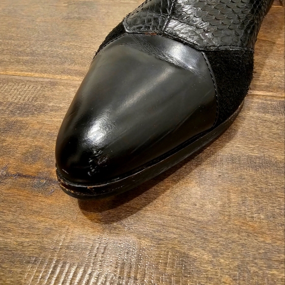 Coach Suffolk Patchwork Black Leather Women's Ankle Bootie sz 8m - Picture 11 of 11